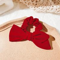 ราคา แฟชั่นเกาหลีโบว์กำมะหยี่กิ๊บเชือกคาดผม 2022 ใหม่สีแดงคาดผมปีใหม่เครื่องประดับผม (17338994601)
