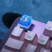 ราคา 1 Piece Ice Rose Polar Bear Steampunk Gear Pond Fish Koi Stars Artisan Resin Keycaps ESC Mechanical Backlit Keyboard RGB Keycap (20334821204)