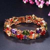 ราคา SEQUITO ชุบทองสีเหลืองล้ำค่าปูสีขาวหลากสี AAA หินเพชรสังเคราะห์เครื่องประดับกำไลคริสตัลสำหรับงานเลี้ยงตอนเย็น B186 (18138382258)