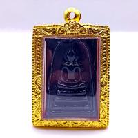 ราคา K244 พระสมเด็จ พิมพ์ใหญ่ วัดระฆัง เนื้อแก้ว ขนาด 3 5X4 5 ซม สมเด็จพุฒจารโต เลี่ยม กรอบพระ ทองไมครอน (21367316274)