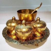 ราคา ชุดทองเหลืองถวายข้าวพระพุทธ โถสูง ฝาจุก 3 นิ้ว ตอกลายรวงข้าวในกลีบบัว ถาดองุ่น 9 นิ้ว (9324751649)