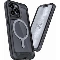 ราคา Ghostek ATOMIC slim iPhone 13 Pro Case Black Metal Bumper with Clear MagSafe Ring Back Tough Heavy Duty Protection Shockproof Protective Phone Covers Designed for 2021 Apple iPhone13Pro 6 1 Black Blac