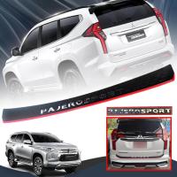 ราคา กันรอยท้าย ชายบันไดหลัง รุ่น มิตซูบิชิ ปาเจโร่ MITSUBISHI PAJERO SPORT ปี 2020 2021 สีดำด้าน แต่งขีดแดง โลโก้โครเมี่ยม 1 ชิ้น (11276340561)