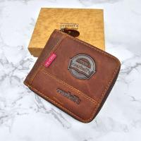 ราคา กระเป๋าสตางค์ผู้ชายซิปรอบ หนังวัวแท้100 ทั้งใบ กระเป๋าสตางค์แนววินเทจ สุดเท่ กระเป๋าสตางค์ผู้ชายคลาสสิค ทรงสวยมากๆ พร้อมกล่อง (19371999962)