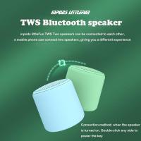 ราคา NEW ลำโพง Bluetoothไร้สาย Inpods littleFun MACARON Wireless Speaker มินิแบบพกพาลำโพงไร้สายบลูทูธสเตอริโอเสียงระบบ Dual การจับคู่ 5 0 TWS ลำโพงบลูทูธ ซับวูฟเฟอร์ (5964522536)