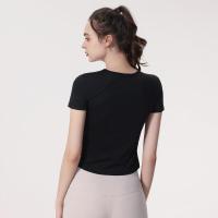 ราคา Lulu New Yoga Sports Short Sleeve Classic Crewneck Mesh Panel Soft Material Running Top 1316 (17837188088)