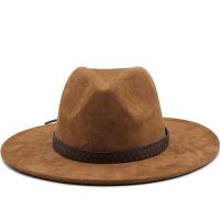 ราคา หนังกลับสีทึบ Fedoras หมวกปานามาหมวกสักหลาดสำหรับผู้ชายหมวกแจ๊ซหมวกคาวบอยสำหรับผู้หญิงและผู้ชายฤดูหนาวหมวกผู้ชาย Im62407860หมวกปีกกว้างกว้าง (19891605524)