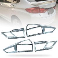 ราคา ครอบไฟท้าย ครอบกันรอยไฟท้าย รุ่น ฮอนด้า ซิตี้ HONDA CITY ปี 2014 2019 สีโครเมี่ยม 4 ชิ้น (7951558221)