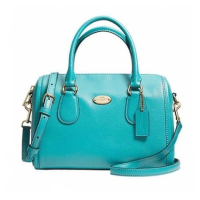 ราคา กระเป๋าถือ Coach แท้ หนังแท้ ฟอกแบบกันรอยขีดข่วน สีสวยมาก มีสายยาว COACH 33329 CROSSGRAIN LEATHER BENNETT SATCHEL Cadet (21336933244)