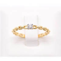 ราคา Happy Jewelry แหวนชู เม็ดเดี่ยว ดีไซด์เก๋ๆ ลายโซ่ ทองแท้ 9k 37 5 เพชรเกสร ME511 (10302364532)
