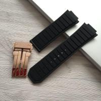 ราคา สายนาฬิกายางซิลิโคนสีดำ29 19มม เหมาะสำหรับ HUBLOT สายรัดนาฬิกาข้อมือ King Power Series สร้อยข้อมือตัวล็อคสายรูปผีเสื้อ (10862610023)