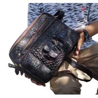 ราคา กระเป๋าหนังจระเข้แท้ เรียกว่ารุ่นเซียนพระทรงนอน สำหรับใส่เอกสารหรือ คอมพิวเตอร์ได้ สีน้ำตาลเม็ดมะขาม (15508361089)