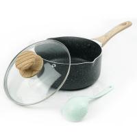 ราคา ชุดหม้อเคลือบหินอ่อน พร้อมฝาแก้ว ขนาด 18cm หม้อหินอ่อน หม้อเคลือบหินอ่อน ใช้กับเตาแม่เหล็กไฟฟ้าได้ Thaikea (14556552822)