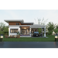 ราคา 158 แบบบ้าน บ้านชั้นเดียว 3 นอน 2 น้ำ (21339650072)