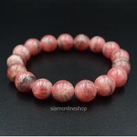 ราคา RHODOCROSITE หินโรโดโครไซต์ ขนาด 12 มม เกรดพรีเมียม สร้อยข้อมือหินแท้ by siamonlineshop (16337263033)