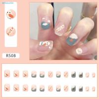 ราคา Rosalind เล็บปลอมแวววาว24ชิ้นเล็บปลอมสั้นพิมพ์ลายเป็ดน่ารักสำหรับผู้หญิงและเด็กผู้หญิงนิ้วนิ้วเท้าทำเล็บมือแบบ DIY ไม่ฉีกขาดง่ายไม่ตกเล็บปลอมแผ่นติดเล็บกดบนเล็บสไตล์ฝรั่งเศสเล็บแบบครอบปิดเต็มสติกเกอร์