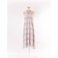 ราคา Friendthings เดรสยาวแขนกุด ผ้าลูกไม้สีขาว มีซับในสีน้ำตาล Preloved (20669988203)