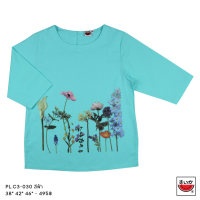 ราคา แตงโม SUIKA เสื้อแตงโม คอปาดแขนสามส่วน ผ้าคอตตอนเกาหลี พิมพ์ลายดอกไม้ PL C3 (20622668653)