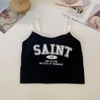 ราคา เสื้อครอปเเฟชั่นเเขนกุดสายฝอวินเทจสำหรับผู้หญิงใหม่ เสื้อครอปสายเดี่ยว เสื้อครอปเเขนกุดเเฟชั่น (19496420983)
