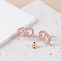 ราคา ต่างหู Cz Diamond PinkGold ไฮเอนด์ปั้ม 1 1 พร้อมถุง ziplock แบรนด์ ไม่มีกล่อง (21383610507)