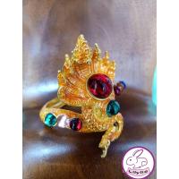 ราคา กำไลข้อมือพญานาค เงินลงยา ง้างได้ พญานาคปรก 7 เศียร (7937360146)