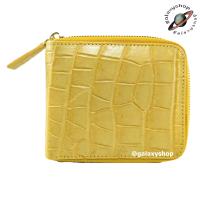 ราคา กระเป๋าสตางค์หนังจระเข้แท้ผู้หญิง สไตล์ซิปรอบใบสั้น US ซิปรอบ เลือกสีได้ กระเป๋าเงินหนังจระเข้ ใส่การ์ด บัตร หนังแท้ 100 (14919255032)