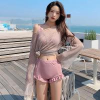 ราคา ชุดว่ายน้ำผู้หญิง ชุดว่ายน้ำบิกินี่ ชุดว่ายน้ำ บิกินี่ทูพีช Bikini สีพื้น ดีไซน์สวย เกงเอวสูง เซ็ตบิกีนี่ (16815791845)