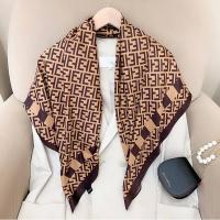 ราคา FENDIs ผ้าพันคอผ้าพันคอสี่เหลี่ยมกว้างตัวอักษรอเนกประสงค์สำหรับผู้หญิงผ้าคลุมไหล่ผ้าพันคอสี่เหลี่ยมขนาด90ซม ผ้าพันคอครีมกันแดดบางฤดูร้อนเกาหลีใต้สำหรับ Syal Sutra (18141705347)
