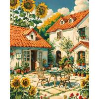 ราคา SDOYUNO ภาพวาดตกแต่งโดยตัวเลขภาพวาดสีอะคริลิคภาพวาดทิวทัศน์เขตข้อมูลดอกไม้ภาพวาดภายในของขวัญส่วนบุคคล (20085974883)