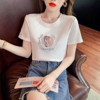 ราคา เสื้อยืดผู้หญิงสีชมพูฤดูร้อนความรู้สึกดีไซน์ใหม่ฝูงชนขนาดเล็กเอวสูงเสื้อเอวลอยแฟชั่น (19542237157)