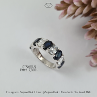 ราคา แหวนไพลิน Blue Sapphire ไพลิน ไพลินแท้ แหวนแถว แหวนพลอยแท้ พลอยแท้ พลอยธรรมชาติ แหวนเงินแท้925 แหวนเงินแท้ แหวนติดนิ้ว รหัสสินค้า R1154511 5 (10524550829)