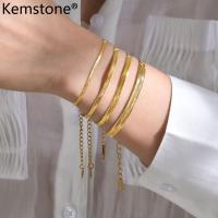 ราคา Kemstone ชุบเงินโซ่ทองงูสำหรับผู้ชายและผู้หญิงโซ่ข้อมือเครื่องประดับสำหรับโลหะสเตนเลสแบนและผู้ชาย (19518797892)