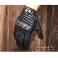 ราคา NOV Vintage sheepskin leather gloves black Harley motorcycle riding men knights of autumn and winter outdoor motorcycle equipment of the four seasons (16903860530)
