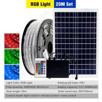 ราคา โคมไฟพลังงานแสงอาทิตย์เชิงเส้น IP67 ไฟตกแต่งกลางแจ้งหลายสี 10 เมตร 20 เมตร 30 เมตร 50 เมตร RGB รีโมทคอนโทรลไฟสายไฟพลังงานแสงอาทิตย์ (19540740304)