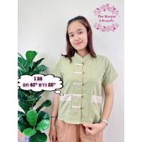 ราคา C16 เสื้อผ้าฝ้าย คอจีน สีหวานพาสเทล รุ่นขายดี (17151051009)