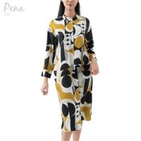 ราคา Pena house ชุดเดรสเชิ๊ต คอจีน แขนยาว PODL122301 (21231221803)