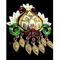 ราคา เข็มกลัดทรงดอกบัวตูม งานทองเหลืองลงยาชุบทองเคลือบแก้ว สง่างาม (425260745)