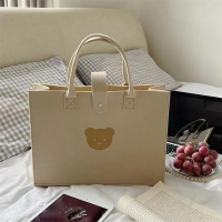 ราคา NIko 333 กระเป๋าผ้าสักหลาดน่ารัก ความจุขนาดใหญ่ ลายการ์ตูน กระเป๋าถือ พร้อมส่ง (21014725754)