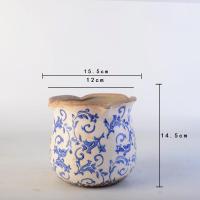 ราคา COD แจกันเซรามิกเก่าย้อนยุคคลาสสิกสไตล์เกาหลีกระถางดอกไม้กระถางต้นไม้สีเขียวโถเครื่องปั้นดินเผาสีฟ้าและสีขาวการตกแต่งบ้านแบบคลาสสิก (16644637920)