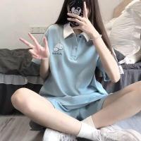 ราคา ชุดกีฬาแขนลำลองขาสั้นชุดเสื้อยืดสตรีแฟชั่น2ชิ้นกางเกงขาสั้นทรงหลวมสำหรับนักเรียนใส่ฤดูร้อน (18855898637)