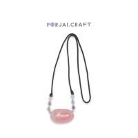 ราคา Rose Quartz Freeform Necklace สร้อยคอโรสควอตซ์ (21119301339)