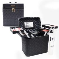 ราคา BG154 กระเป๋าเครื่องสำอางพร้อมชั้นลอย Vanilla in love Makeup Box สูงพิเศษ ใส่ขวดสูงได้ (9073238627)