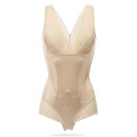 ราคา Womens Body Shaping Body Shaping Bodysuit Womens Lace Ruffles Solid Color Tunic Training Shirt Flat Chest Bodysuit (17186064062)