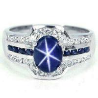 ราคา แหวนเงินแท้ 925 พลอยบลูสตาร์แซฟไฟร์ Blue Star sapphire น้ำหนัก 2 30 กะรัต สวยไฟดีค่ะ (19756217856)