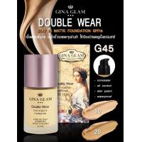 ราคา Gina Glam Double Wear stay in Matte Foundation SPF15 G45 จีน่าเกลม ครีมรองพื้นเนื้อแมท spf15 รองพื้นเนื้อแน่น รองพื้นหนา รองพื้นปกปิดดี ครีมรองพื้นปิดดี ขายดี (1472218842)