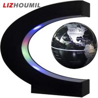 ราคา LIZHOUMIL ลูกโลกลอยได้ด้วยแม่เหล็กลอยน้ำรูปตัว C ไฟ LED สีสำหรับเป็นของขวัญสำนักงานบ้านดาวเคราะห์บอล (20489206640)