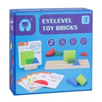 ราคา Factory Direct Sales Wooden Space Stereo Visual Building Blocks Childrens Early Education Shapes Cognition Intellective Toys (16542852719)
