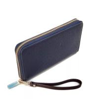 ราคา Bogesi กระเป๋าสตางค์หนังแท้ใบยาวซิปรอบมีสายคล้องมือ มีช่องใส่ธนบัตร4 ใส่บัตร 8 มีซิปในใส่เหรียญ ขนาด 20x10cm รุ่น B005 2สีน้ำเงิน (14306013874)