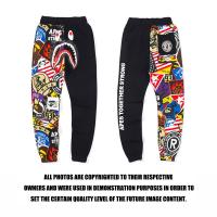 ราคา BAPE ผู้ชาย Joggers Sweats กางเกงยาว SHARK HEAD สี Graffiti เย็บกางเกงเสื้อผ้า (13327815429)