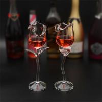 ราคา Fancy Red Wine Goblet Wine Cocktail Glasses 100ml Rose Flower Shape Wine Glass (8968034800)
